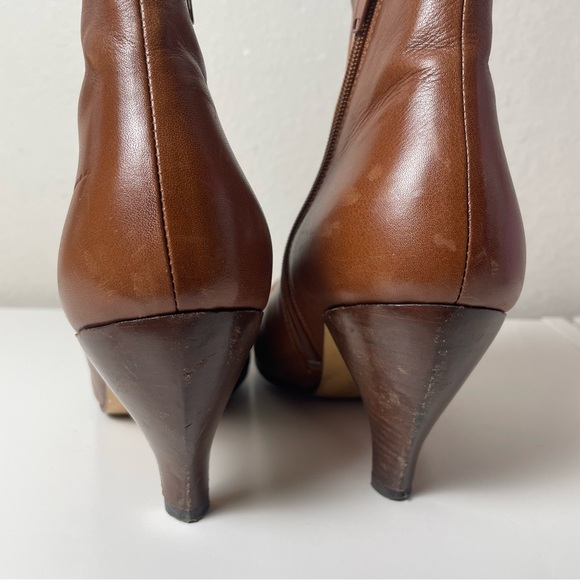 John Fluevog Tan Leather English Breakfast Teapot Ankle Boots Booties Womens 9.5 - Picture 7 of 14